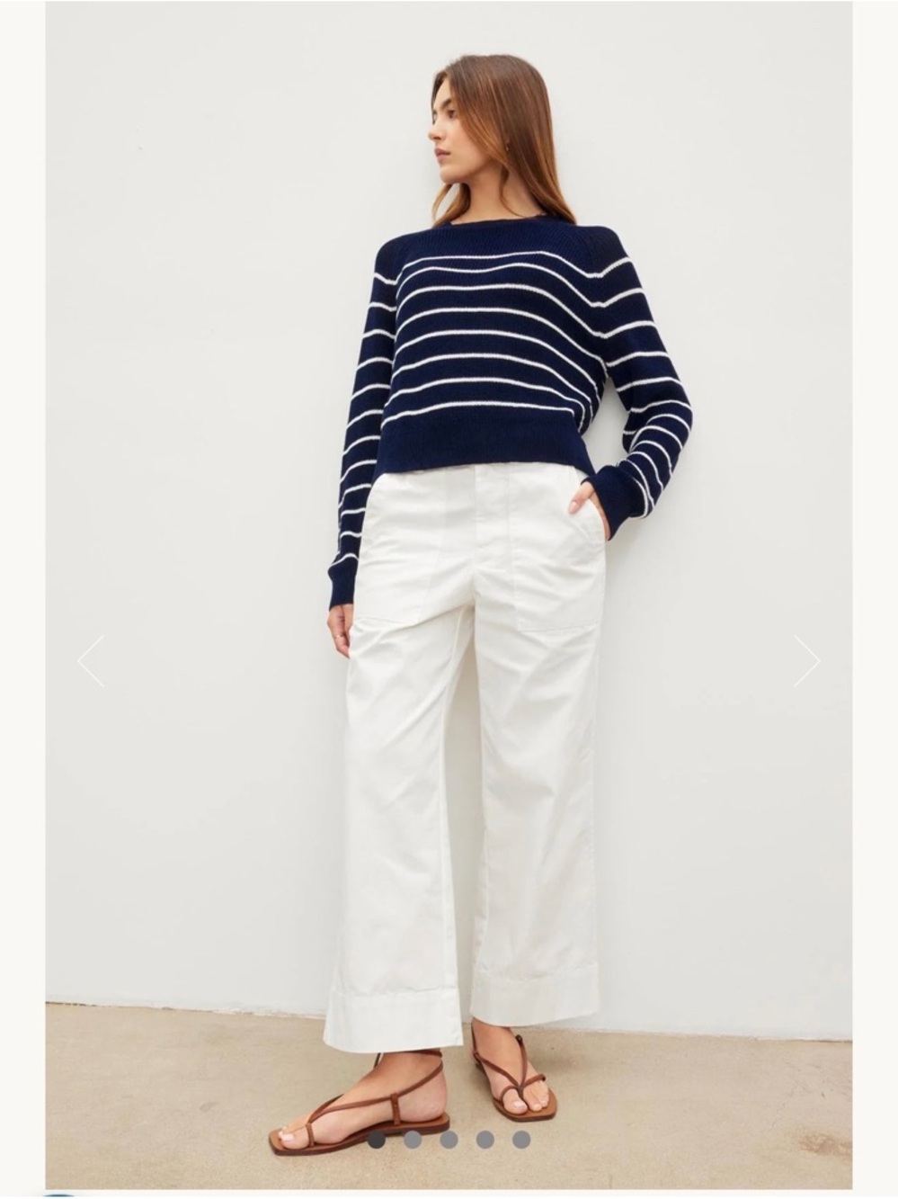 Velvet by Graham & Spencer Cream Wide-Leg Pants